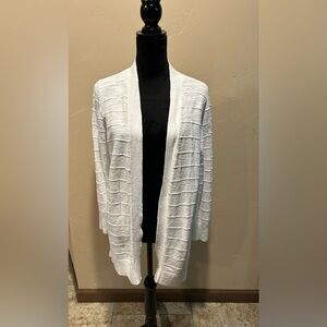 LOFT White Textured Cardigan